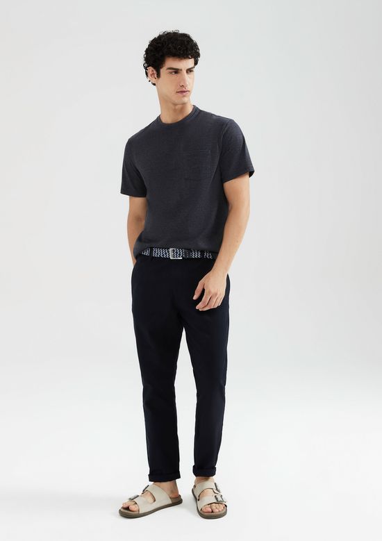 Foto do produto: Camiseta Básica Masculina Comfort Super Cotton Com Bolso - Cinza