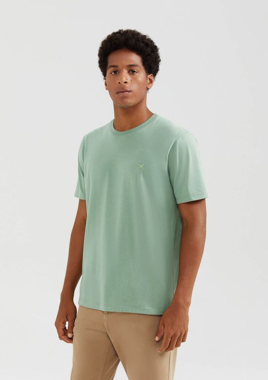 Foto do produto: Camiseta Básica Masculina World Com Bordado - Verde