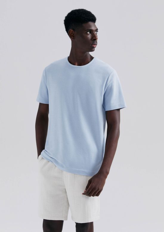 Foto do produto: Camiseta Masculina Comfort Texturizada - Azul