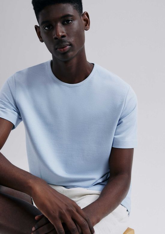 Foto do produto: Camiseta Masculina Comfort Texturizada - Azul