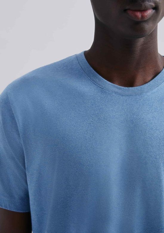Foto do produto: Camiseta Básica Masculina Manga Curta Em Malha H+ - Azul