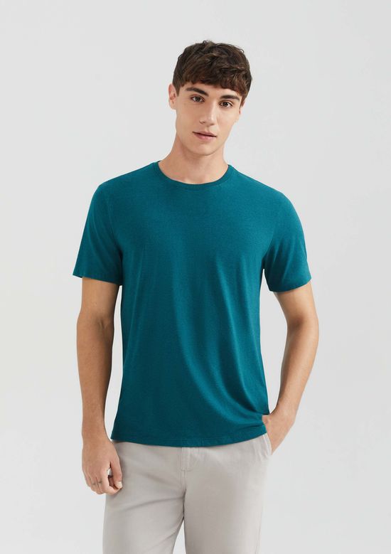 Foto do produto: Camiseta Básica Masculina Manga Curta Em Malha H+ - Verde