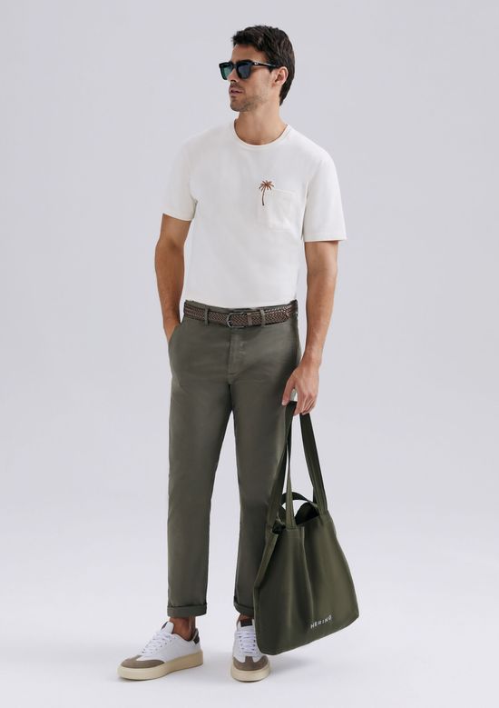 Foto do produto: Camiseta Masculina Comfort Super Cotton Com Estampa - Creme