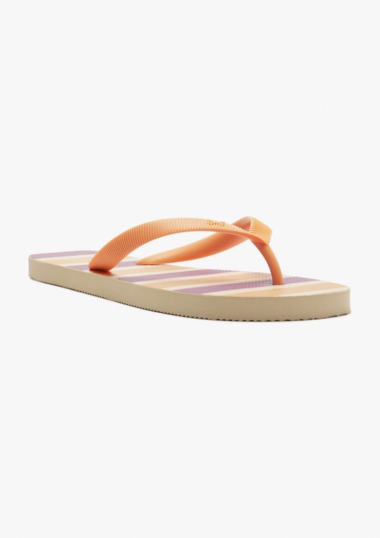 Foto do produto: Chinelo de Dedo Feminino Listras - Laranja