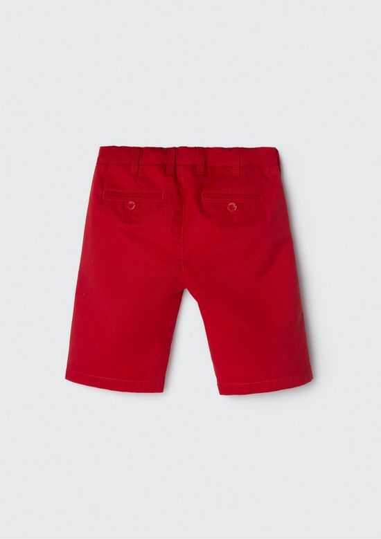 Foto do produto: Bermuda Básica Infantil Menino Em Sarja - Vermelho