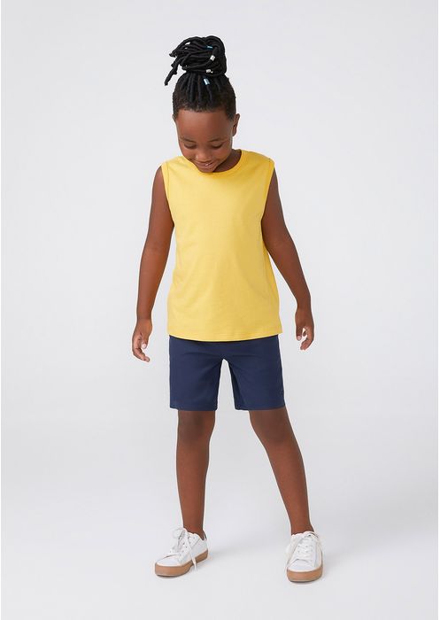 Regata Básica Infantil Menino Modelagem Tradicional - Amarelo