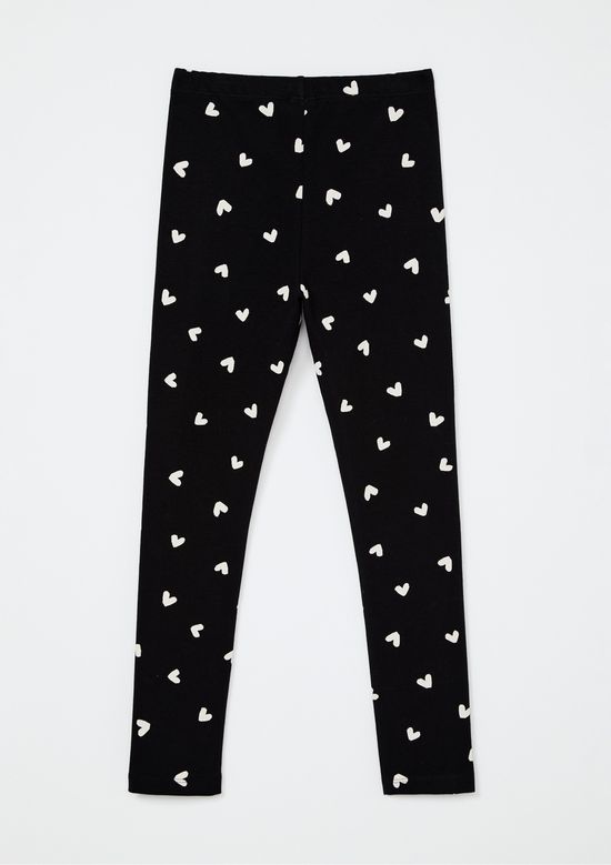Foto do produto: Calça Legging Infantil Menina Estampada Hering Kids - Preto