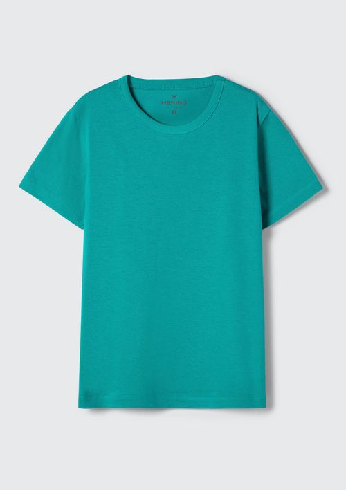 Camiseta Básica Infantil Menino Modelagem Regular - Verde