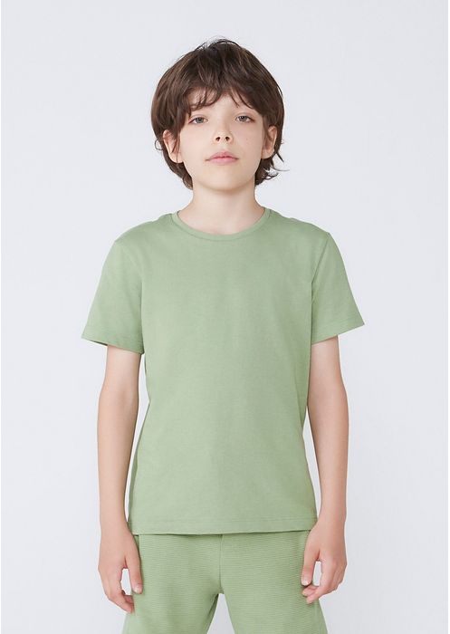 Camiseta Básica Infantil Menino Regular Hering Kids - Verde