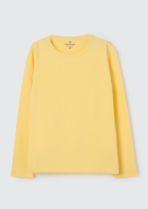 Camiseta Básica Infantil Unissex Manga Longa - Amarelo