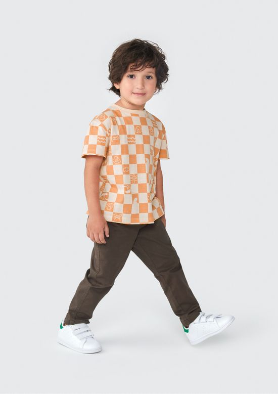 Foto do produto: Camiseta Infantil Menino Toddler Oversized - Laranja