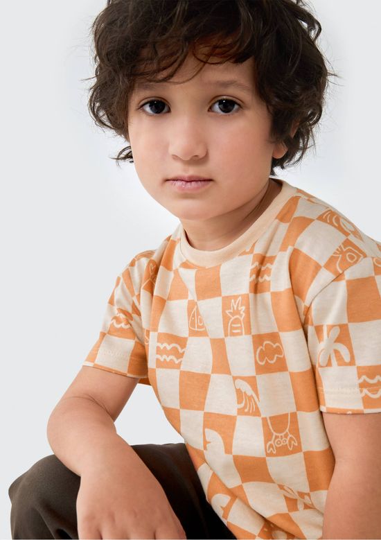 Foto do produto: Camiseta Infantil Menino Toddler Oversized - Laranja