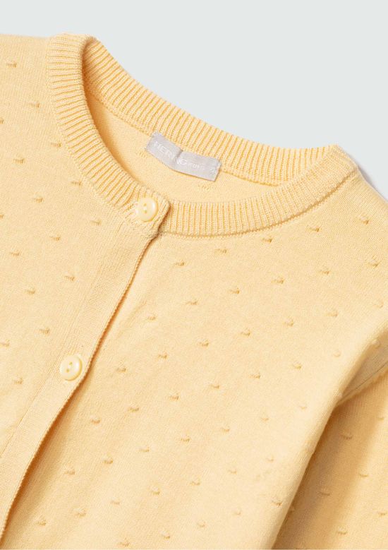 Foto do produto: Cardigan Infantil Menina Toddler Em Tricô - Amarelo