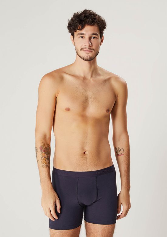Foto do produto: Cueca Boxer Em Algodão Supima - Azul