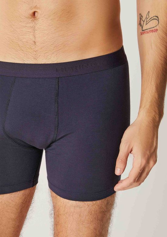 Foto do produto: Cueca Boxer Em Algodão Supima - Azul