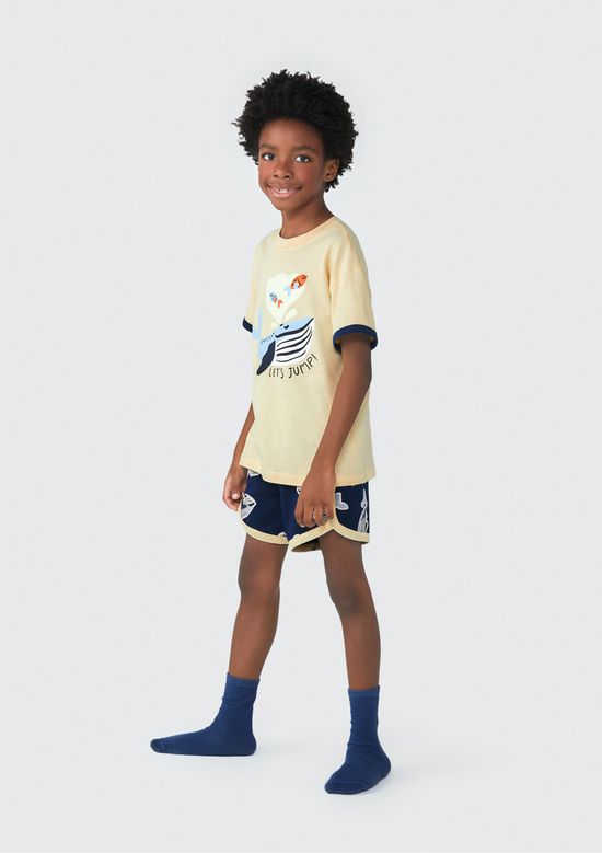 Foto do produto: Pijama Curto Infantil Menino Estampado - Amarelo