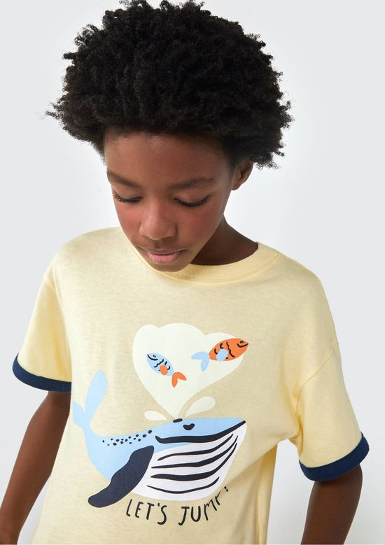 Foto do produto: Pijama Curto Infantil Menino Estampado - Amarelo