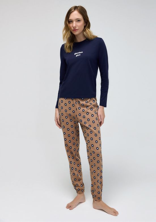 Foto do produto: Pijama Longo Feminino Estampado - Azul