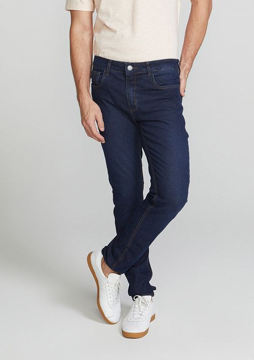 Calça Jeans Masculina Com Elastano Skinny - Azul