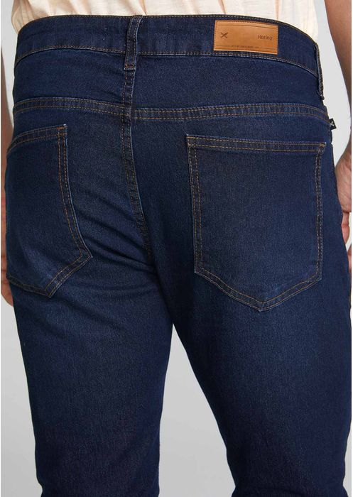 Calça Jeans Masculina Skinny Com Elastano - Azul Escuro