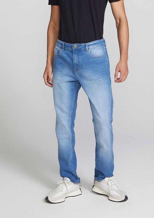 Calça Jeans Masculina Com Elastano Slim - Azul