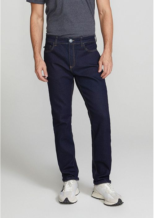 Calça Jeans Masculina Regular Com Elastano - Azul Escuro