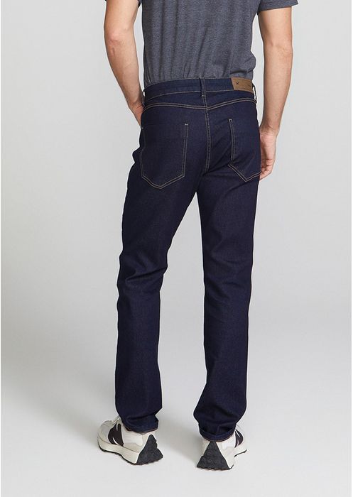 Calça Jeans Masculina Regular Com Elastano - Azul Escuro