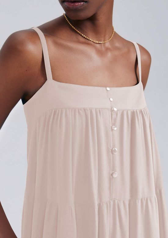 Foto do produto: Vestido Midi Com Recortes - Nude