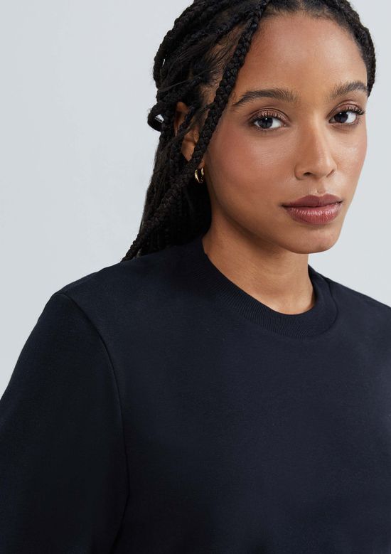 Foto do produto: Camiseta Básica Feminina Manga Curta Mid - Preto