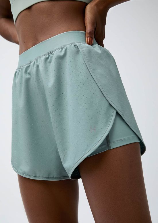 Foto do produto: Shorts Esportivo Feminino Runner Texturizado - Verde