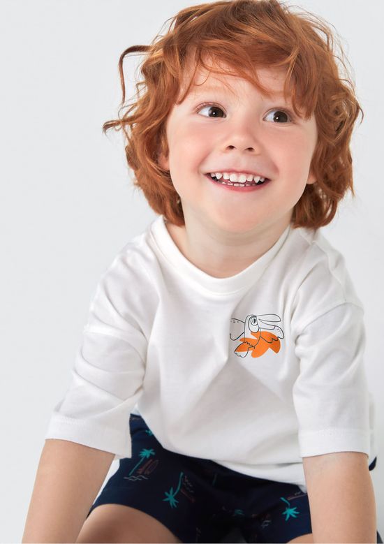Foto do produto: Camiseta Infantil Menino Toddler Oversized - Off white