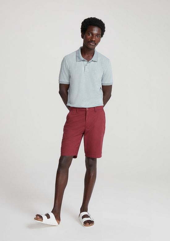Foto do produto: Bermuda Básica Masculina Chino - Vermelho