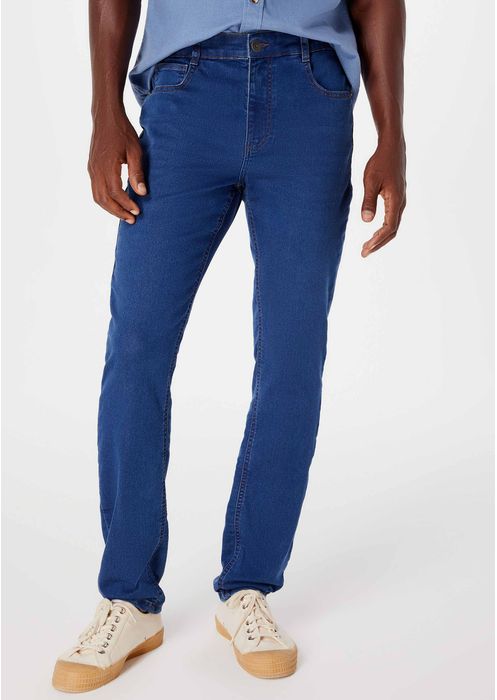 Calça Jeans Masculina Soft Touch Skinny - Azul