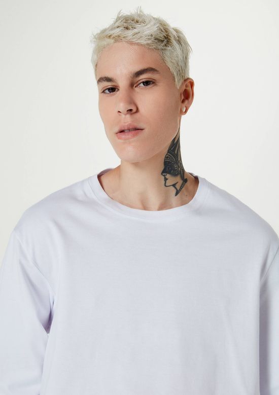 Foto do produto: Camiseta Básica Masculina Manga Longa Comfort Super Cotton - Branco