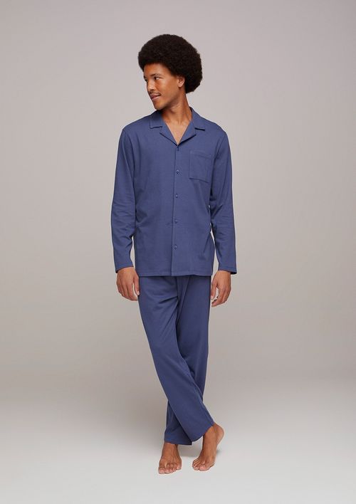 Pijama Masculino Longo Camisa E Calça - Azul