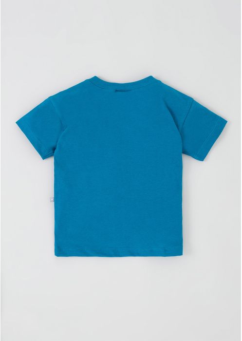 Camiseta Infantil Menino Com Estampa Toddler - Azul Médio