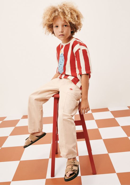 Foto do produto: Calça Infantil Unissex De Sarja Hering Kids + Renata Vanzetto - Bege