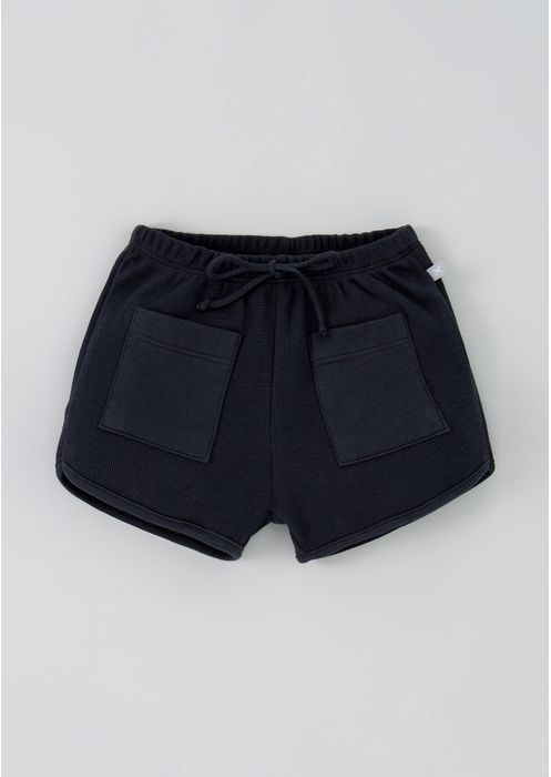 Shorts Infantil Curto Menina Em Malha Toddler - Chumbo
