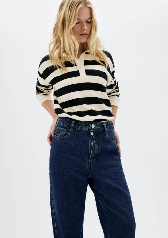 Foto do produto: Calça Jeans Feminina Reta Cintura Média - Azul