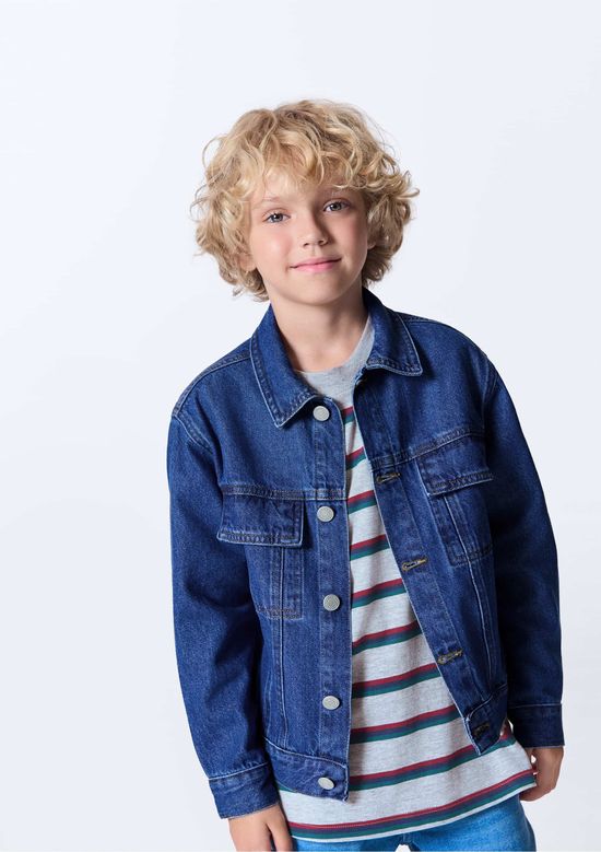 Foto do produto: Jaqueta Infantil Oversized Jeans - Azul