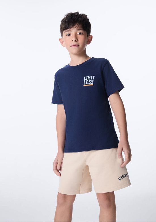 Foto do produto: Bermuda Infantil Menino Reta Estampada - Bege