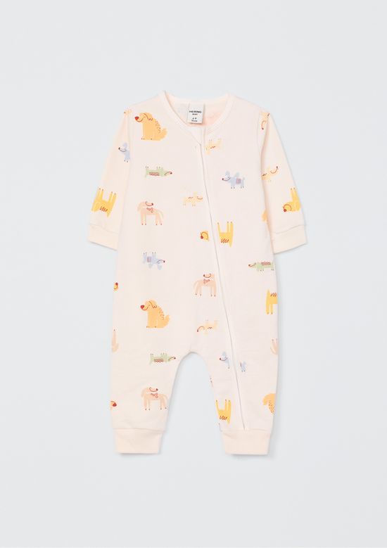 Foto do produto: Macacão Em Moletom Bebê Menino Estampado - Amarelo