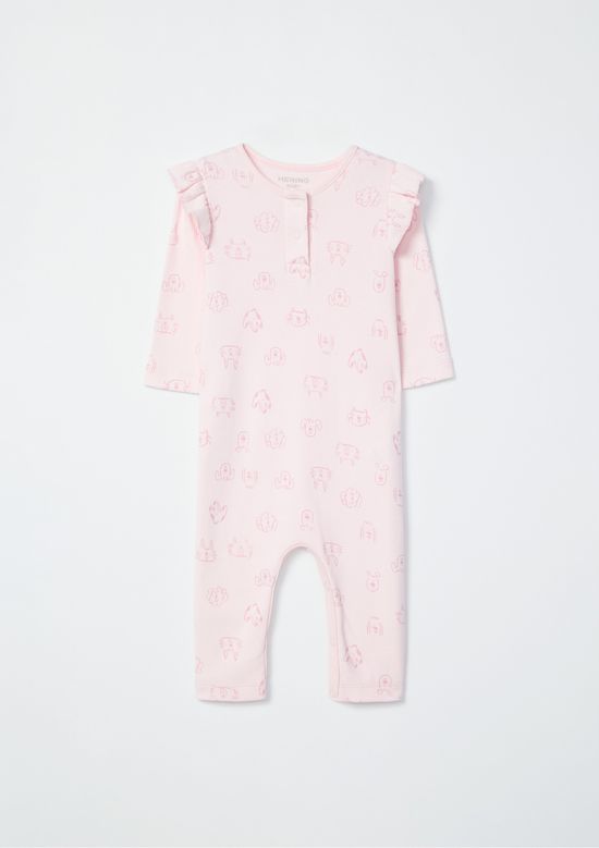 Foto do produto: Macacão Com Babados Bebê Menina - Rosa