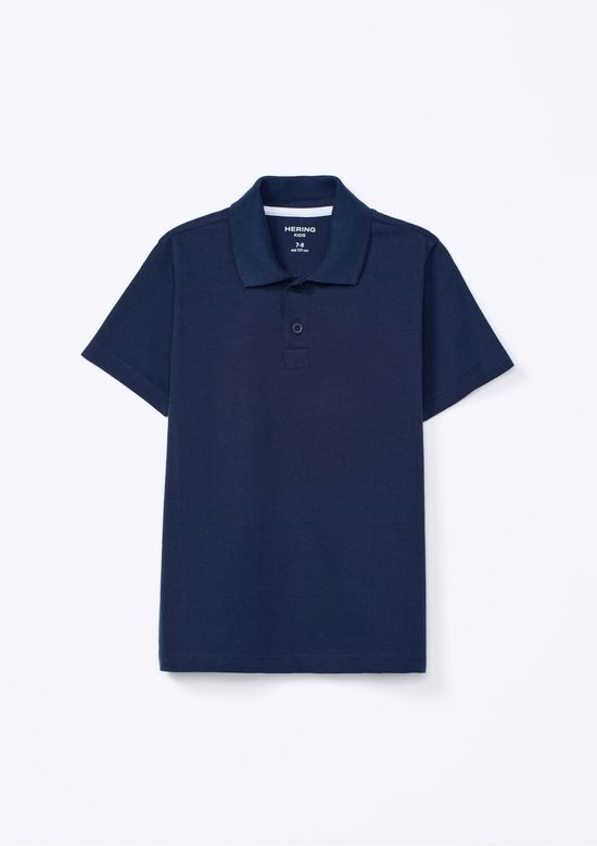 Foto do produto: Camisa Polo Infantil Menino Manga Curta Em Piquet - Azul