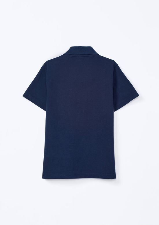 Foto do produto: Camisa Polo Infantil Menino Manga Curta Em Piquet - Azul