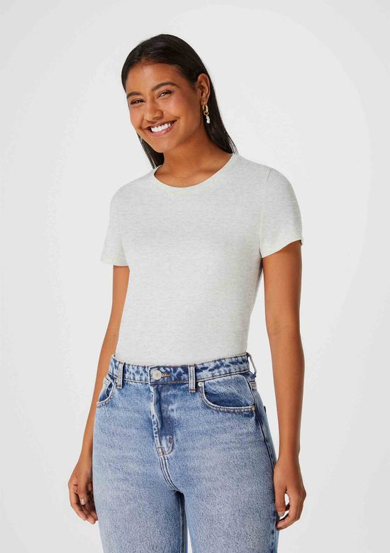 Foto do produto: Blusa Básica Feminina Regular World - Cinza
