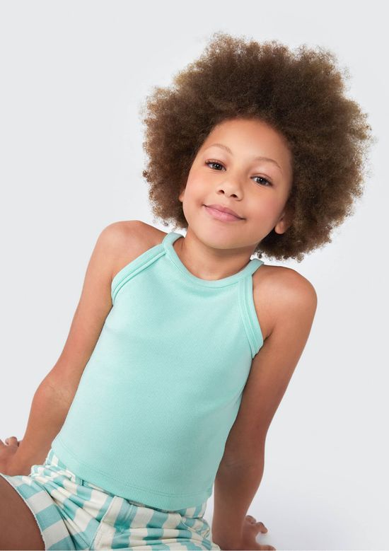 Foto do produto: Regata Básica Infantil Menina em Ribana - Verde