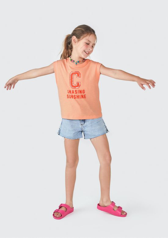 Foto do produto: Regata Infantil Menina - Laranja