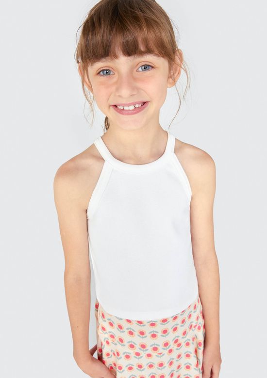 Foto do produto: Regata Básica Infantil Menina em Ribana - Off white