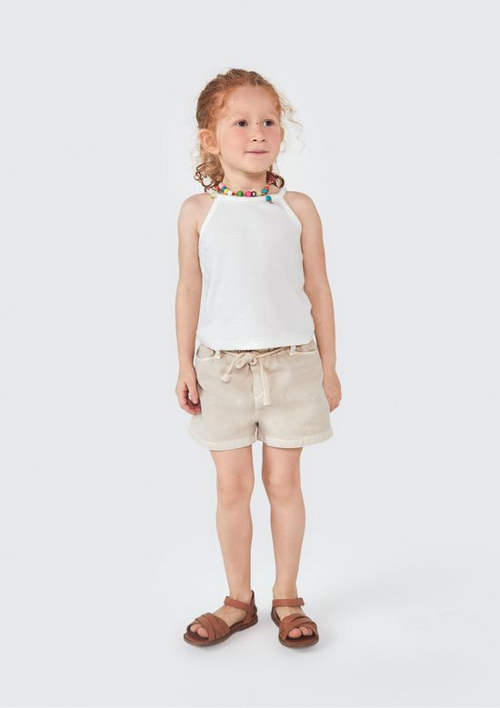 Foto do produto: Regata Infantil Menina Em Ribana - Off white